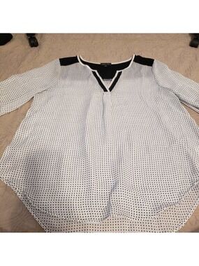 SPENSE Black & White Polka Dot Top